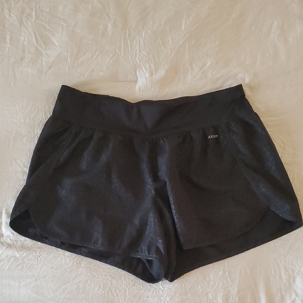 Jockey Women's Sz L Black Patterned Shorts